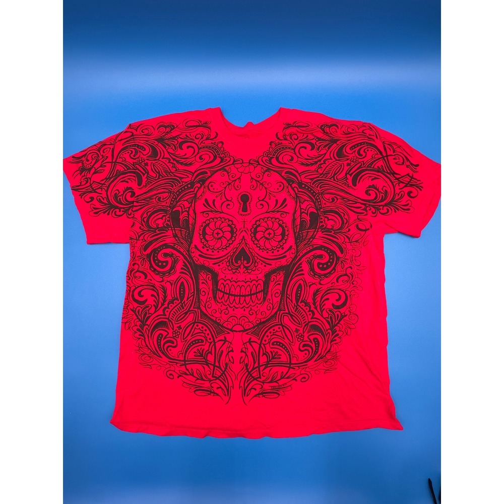 LIQUID BLUE Fantasy Calavera Keyhole Apparel XL TShirt Short Sleeve